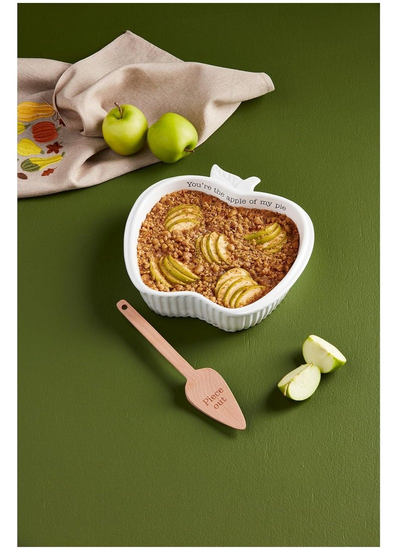 Mud Pie Apple Pie Recipe Baker Set; Baker 11 3/4