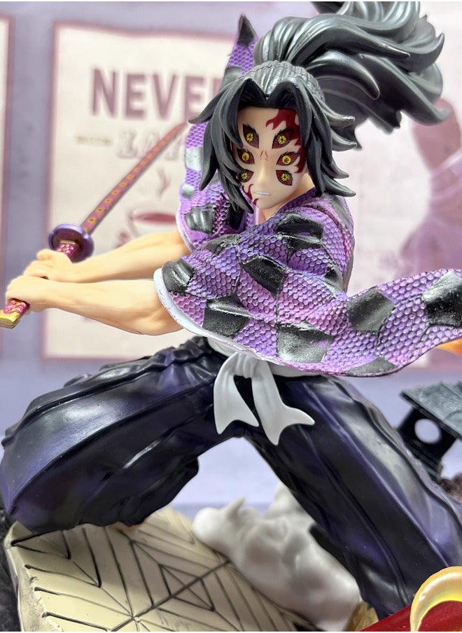 Demon Slayer: Kimetsu no Yaiba Kokushibo Action Figure Decorative Resin Sculpture Home Decor Statue, Art Figurine Home Ornament Decoration for Office, Living Room, Bedroom, Book Shelf, TV Cabinet, Desktop