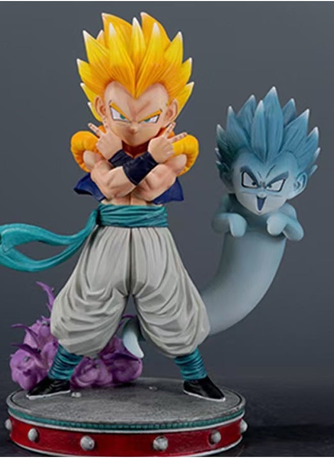 Dragon Ball Super Saiyan 1 Son Goten Action Figure Decorative Resin Sculpture Home Decor Statue, Art Figurine Home Ornament Decoration for Office, Living Room, Bedroom, Book Shelf, TV Cabinet, Desktop