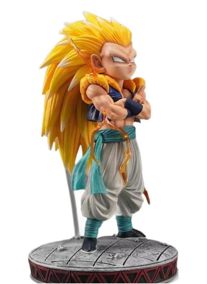 Dragon Ball Super Saiyan 3 Son Goten Action Figure Decorative Resin Sculpture Home Decor Statue, Art Figurine Home Ornament Decoration for Office, Living Room, Bedroom, Book Shelf, TV Cabinet, Desktop