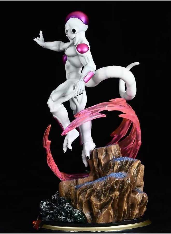 Dragon Ball Frieza Action Figure Decorative Resin Sculpture Home Decor Statue, Art Figurine Home Ornament Decoration for Office, Living Room, Bedroom, Book Shelf, TV Cabinet, Desktop