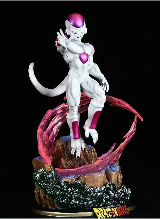 Dragon Ball Frieza Action Figure Decorative Resin Sculpture Home Decor Statue, Art Figurine Home Ornament Decoration for Office, Living Room, Bedroom, Book Shelf, TV Cabinet, Desktop