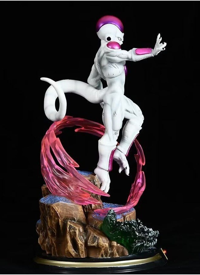 Dragon Ball Frieza Action Figure Decorative Resin Sculpture Home Decor Statue, Art Figurine Home Ornament Decoration for Office, Living Room, Bedroom, Book Shelf, TV Cabinet, Desktop