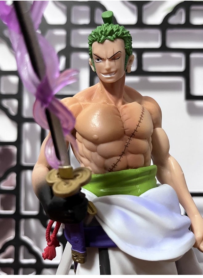 One piece Yama Sword Zoro Action Figure Decorative Resin Sculpture Home Decor Statue, Art Figurine Home Ornament Decoration for Office, Living Room, Bedroom, Book Shelf, TV Cabinet, Desktop