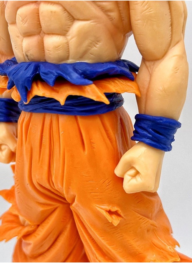 Dragon Ball Silver Hair Goku Action Figure Decorative Resin Sculpture Home Decor Statue, Art Figurine Home Ornament Decoration for Office, Living Room, Bedroom, Book Shelf, TV Cabinet, Desktop