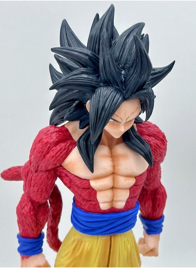 Dragon Ball Super Saiyan 4 Goku Action Figure Decorative Resin Sculpture Home Decor Statue, Art Figurine Home Ornament Decoration for Office, Living Room, Bedroom, Book Shelf, TV Cabinet, Desktop