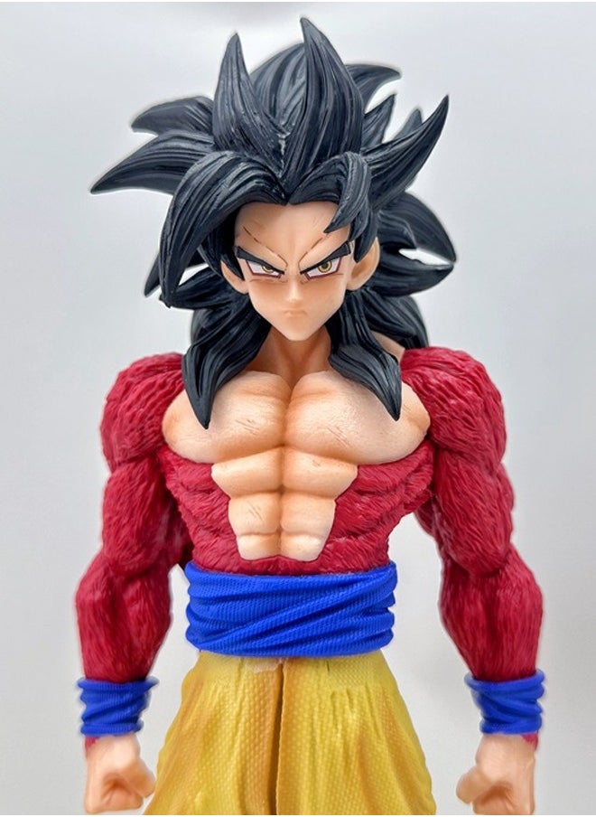 Dragon Ball Super Saiyan 4 Goku Action Figure Decorative Resin Sculpture Home Decor Statue, Art Figurine Home Ornament Decoration for Office, Living Room, Bedroom, Book Shelf, TV Cabinet, Desktop