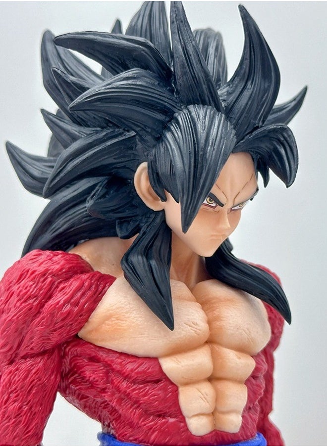 Dragon Ball Super Saiyan 4 Goku Action Figure Decorative Resin Sculpture Home Decor Statue, Art Figurine Home Ornament Decoration for Office, Living Room, Bedroom, Book Shelf, TV Cabinet, Desktop