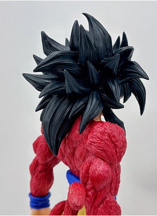 Dragon Ball Super Saiyan 4 Goku Action Figure Decorative Resin Sculpture Home Decor Statue, Art Figurine Home Ornament Decoration for Office, Living Room, Bedroom, Book Shelf, TV Cabinet, Desktop