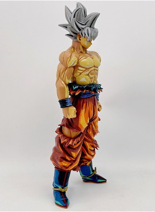 Dragon Ball Cartoon Color Goku Action Figure Decorative Resin Sculpture Home Decor Statue, Art Figurine Home Ornament Decoration for Office, Living Room, Bedroom, Book Shelf, TV Cabinet, Desktop