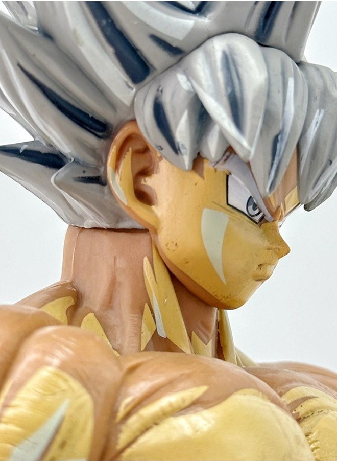 Dragon Ball Cartoon Color Goku Action Figure Decorative Resin Sculpture Home Decor Statue, Art Figurine Home Ornament Decoration for Office, Living Room, Bedroom, Book Shelf, TV Cabinet, Desktop