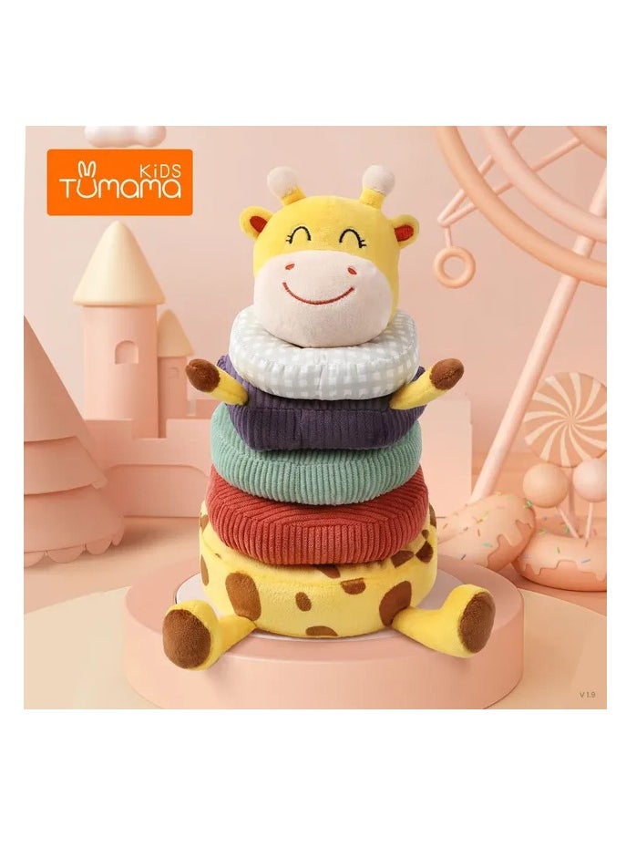 Tumama Plush Giraffe Soft Stacking Rings Stem Toy