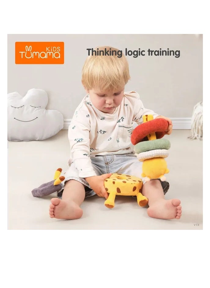 Tumama Plush Giraffe Soft Stacking Rings Stem Toy