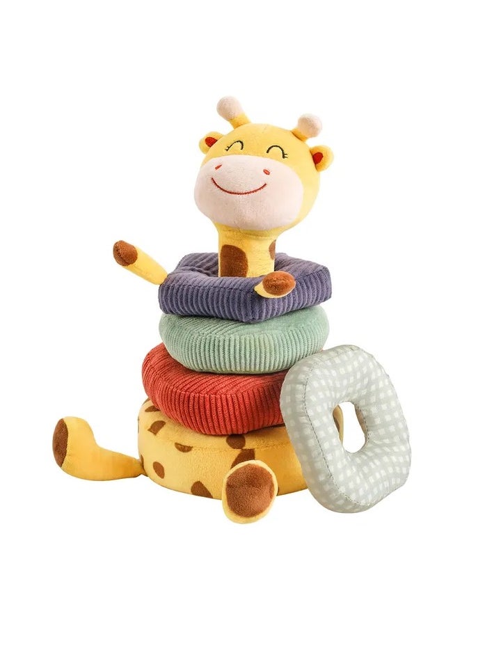 Tumama Plush Giraffe Soft Stacking Rings Stem Toy