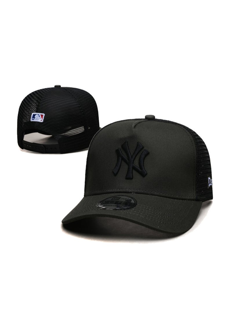 New Era MLB New York Yankees Fashion Sun Hat, Mesh Hat, Outdoor Men's and Women's Sports duckbill Hat Black