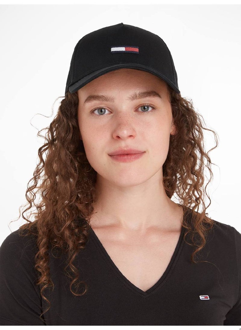 Unisex Flag Cap - Cotton, Black