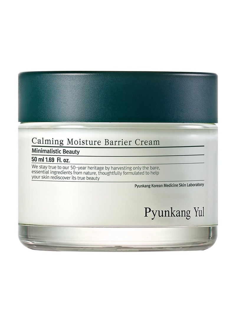 Calming Moisture Barrier Cream Instantly Soothes Sensitive Skin, Hyaluronic Acid & Ceramide for Hydration, Vegan, Korean Skincare (50ml)