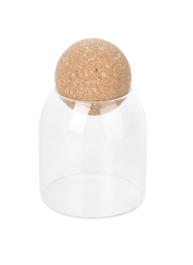3 Pcs Cork Glass Jar Glass Bottle Sealed Jar Nut Storage Jar Container with Cork Ball Lid