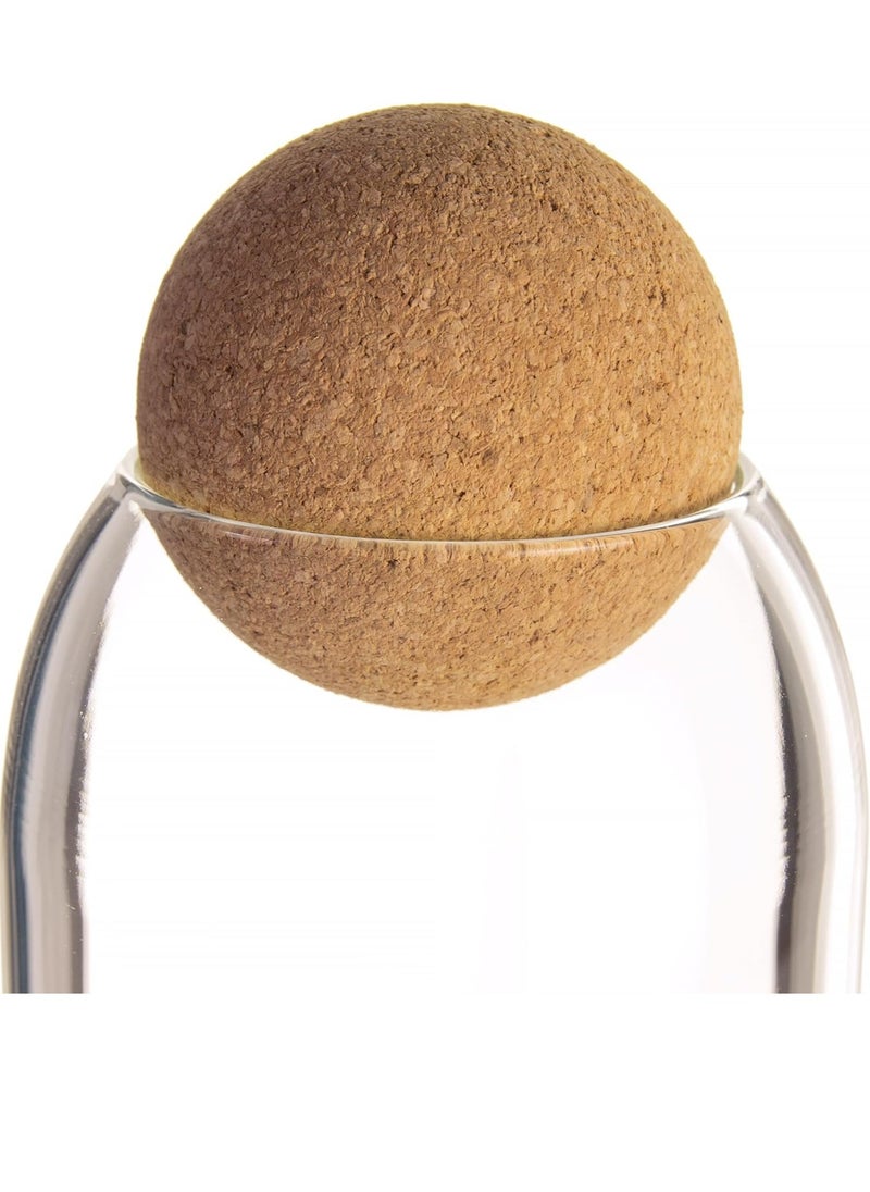 3 Pcs Cork Glass Jar Glass Bottle Sealed Jar Nut Storage Jar Container with Cork Ball Lid
