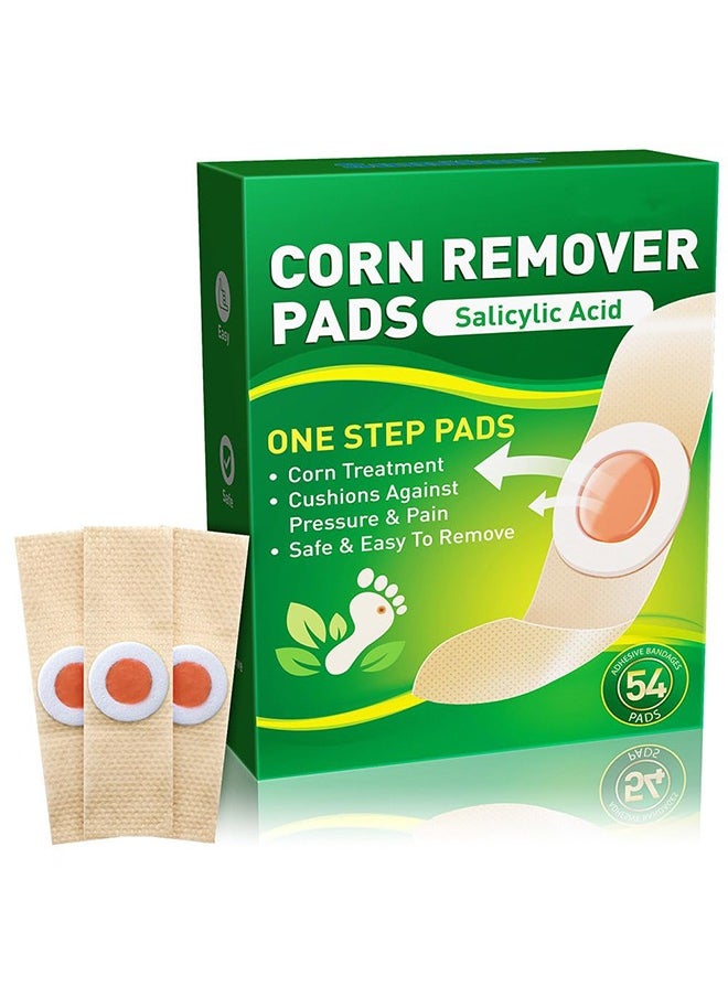 54 Pcs Foot Corn Removal Plaster,Natural Ingredients,Foot Care Expert,Calluses Plantar Treatment,Relief Pain From Calluses, Corns, Blisters, Heel Frictions