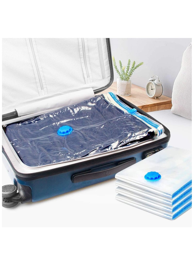 7-Piece Vacuum Space Saver Reusable Sealer Storage Bag With Suction Pump  60x80cm