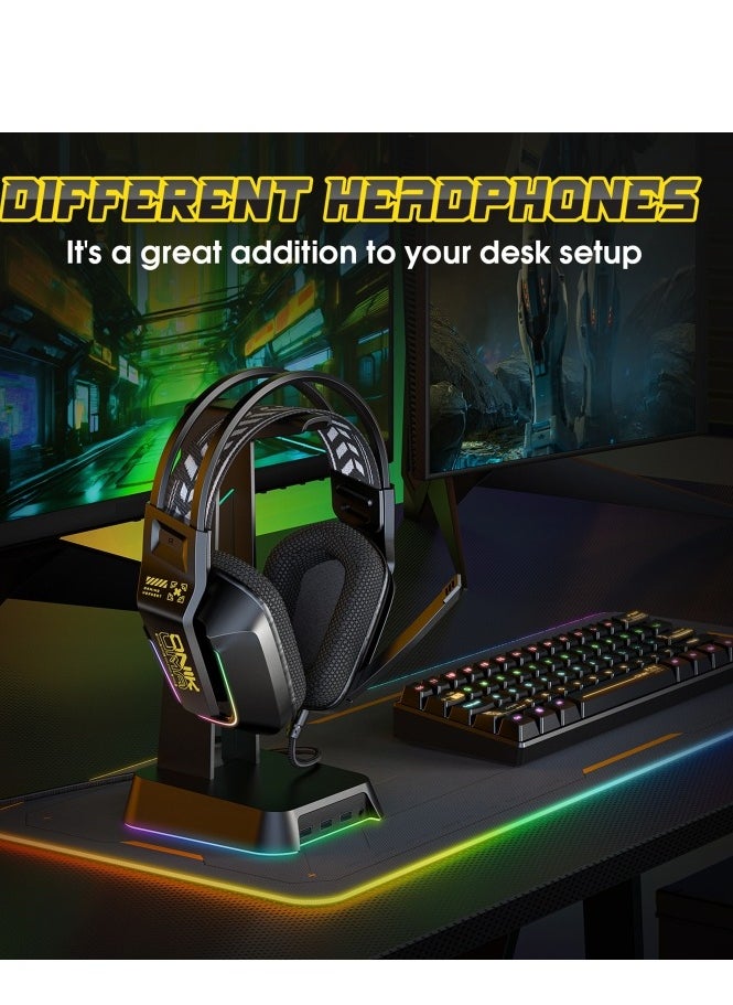 ONIKUMA X13 RGB Colorful Lighting Wired Gaming Headset with Microphone Length:2.2m Black