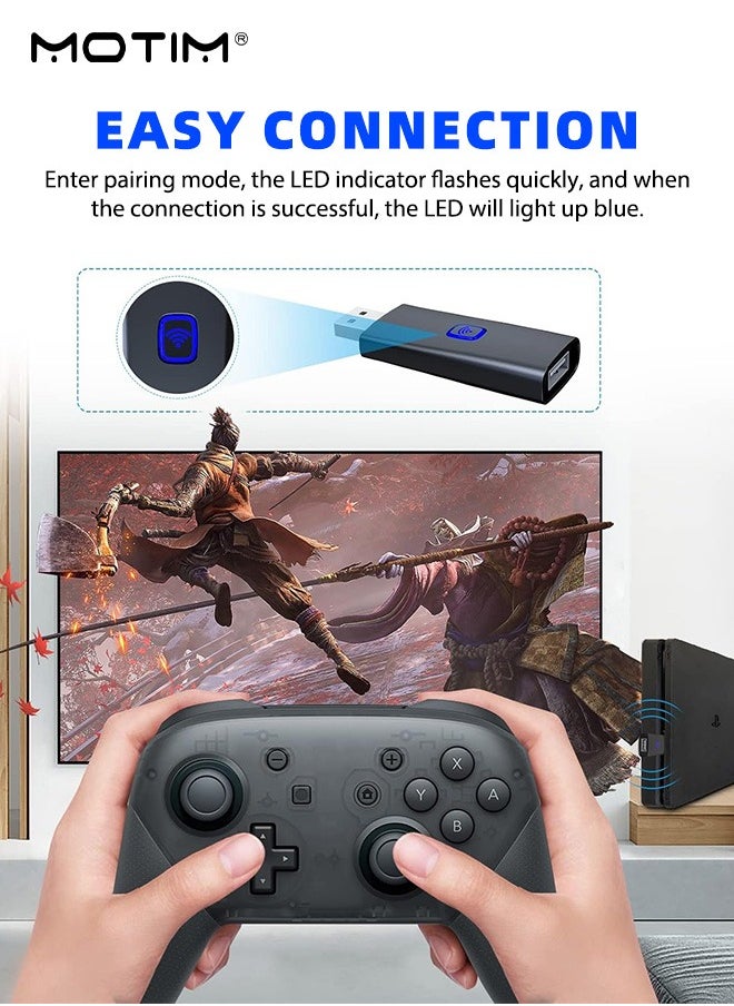 PS5 XBOX ONE Switch Pro Controllers to PS4 PC Switch Android Cotronllers, Bluetooth Wireless Converter Cross Compatibility Adapter