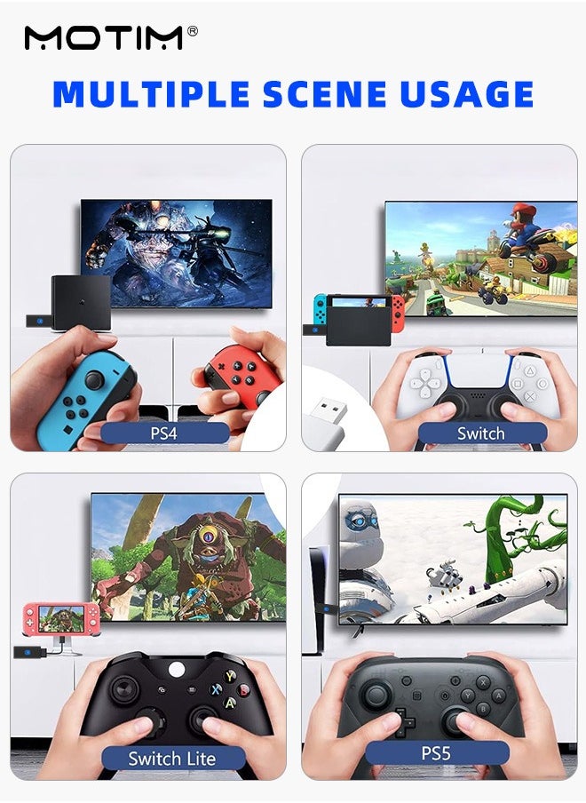 PS5 XBOX ONE Switch Pro Controllers to PS4 PC Switch Android Cotronllers, Bluetooth Wireless Converter Cross Compatibility Adapter