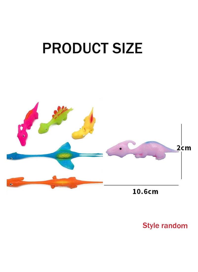 35pcs Stretchy Dinosaur Slingshot Finger Toys - Flying Dragon Party Favors, Unisex Goodie Bag Fillers for Kids, Teens & Adults, Perfect Decompression Toys and Stocking Stuffers.