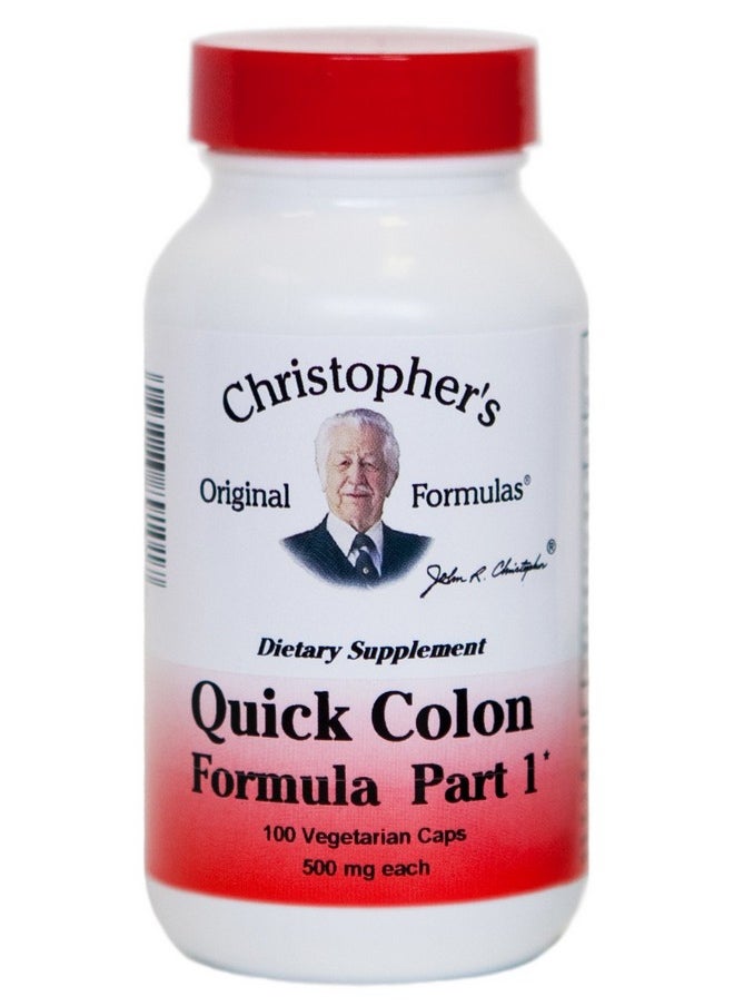 Christopher's Original Formulas Quick Colon Part 1, Colon Health Support, 100 Veg Caps