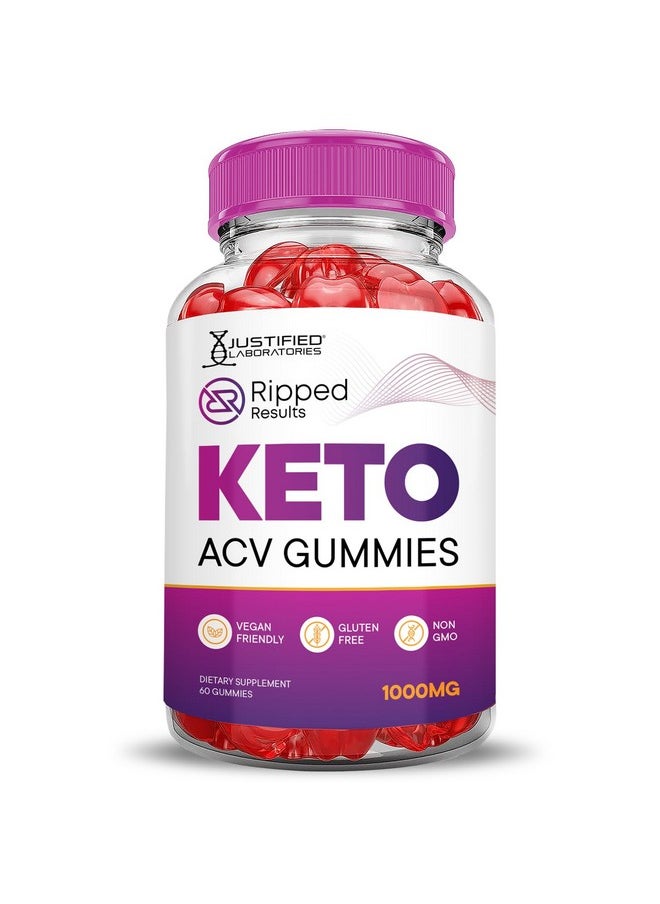 (2 Pack) Ripped Results Keto ACV Gummies Advanced Formula 1000MG Ripped Results Keto Gummies Apple Cider Vinegar Formulated with Pomegranate Beet Juice Powder B12 Vegan Non GMO 120 Gummys