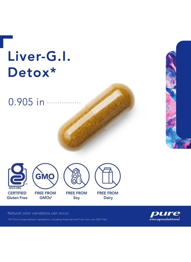 Pure Encapsulations Liver-G.I. Detox - Liver Cleanser & GI Detox* - with Alpha Lipoic Acid & Curcumin Extract - Gluten Free & Non-GMO - 120 Capsules