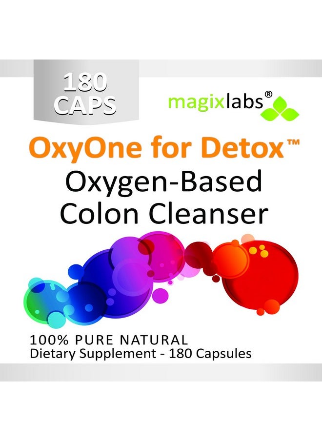 MagixLabs OxyOne for Detox - Powerful All Natural Oxygen-Based Colon Cleanser (Oxy Magnesium Powder) for Cleanse + Detox - 180 caps