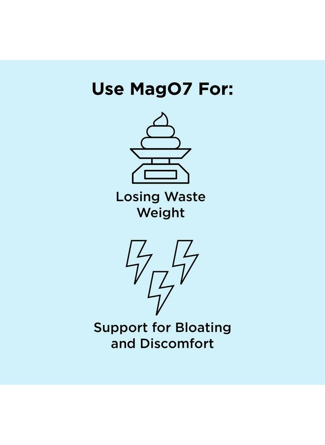 nbpure MagO7 - Natural Colon Cleanse & Detox - Occasional Constipation Relief, Stool Softening, & Bloating Support for Men & Women - Ozonated Magnesium Oxide, 90 Capsules