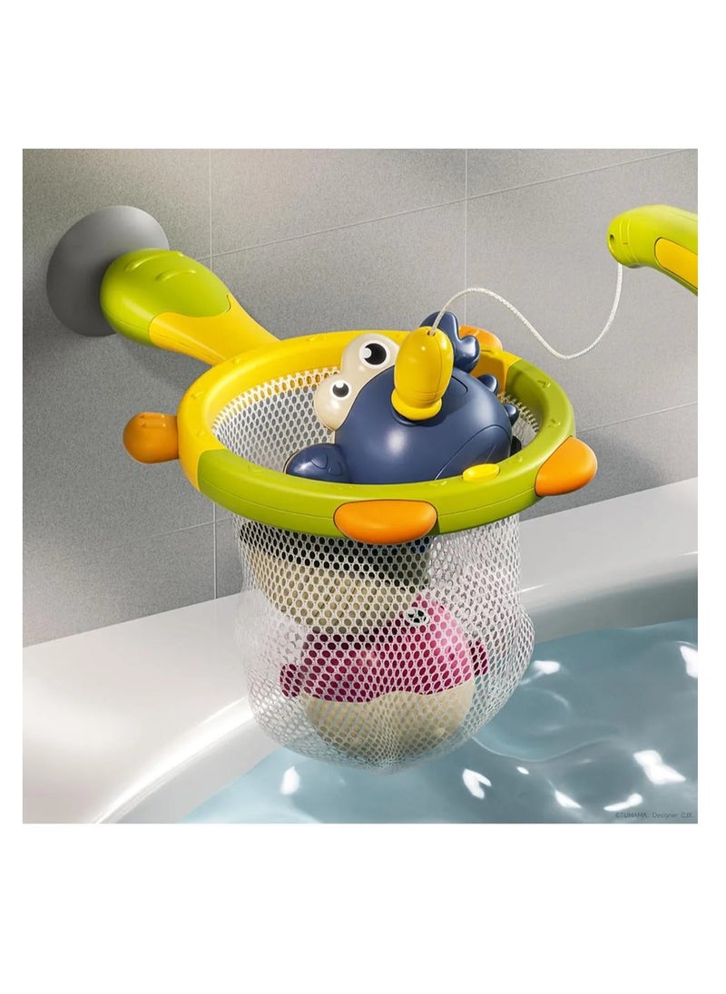 TUMAMA Magnetic Bath Fishing Toy Set for Toddlers with Rod, Net & 3 Fish, Non-toxic BPA-Free ABS, Enhance Coordination Skills