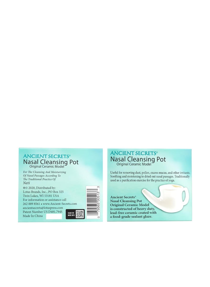 Ceramic Nasal Cleansing Pot, 1 Neti Pot