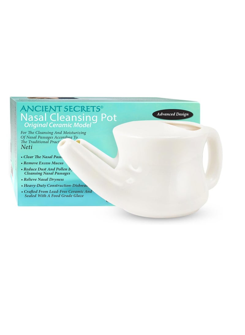 Ceramic Nasal Cleansing Pot, 1 Neti Pot