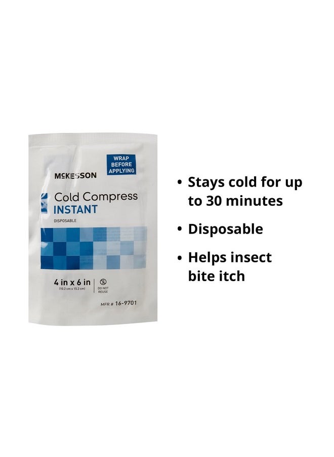 Cold Compress, Instant Cold Pack, Disposable, 4 In X 6 In, 1 Count, 24 Packs, 24 Total