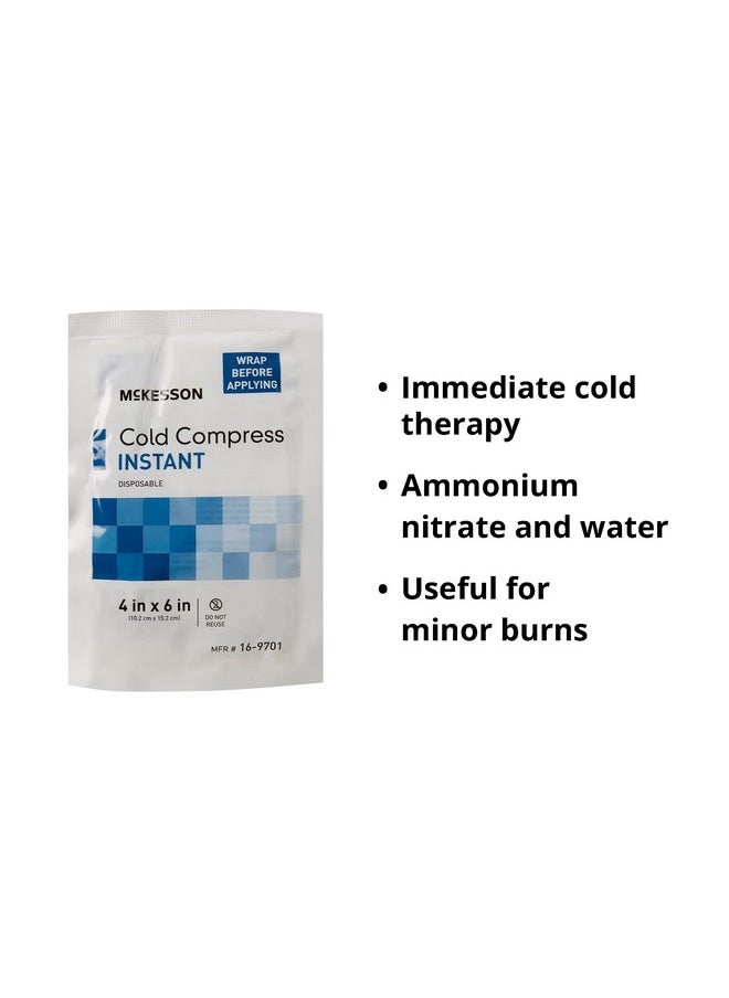 Cold Compress, Instant Cold Pack, Disposable, 4 In X 6 In, 1 Count, 24 Packs, 24 Total