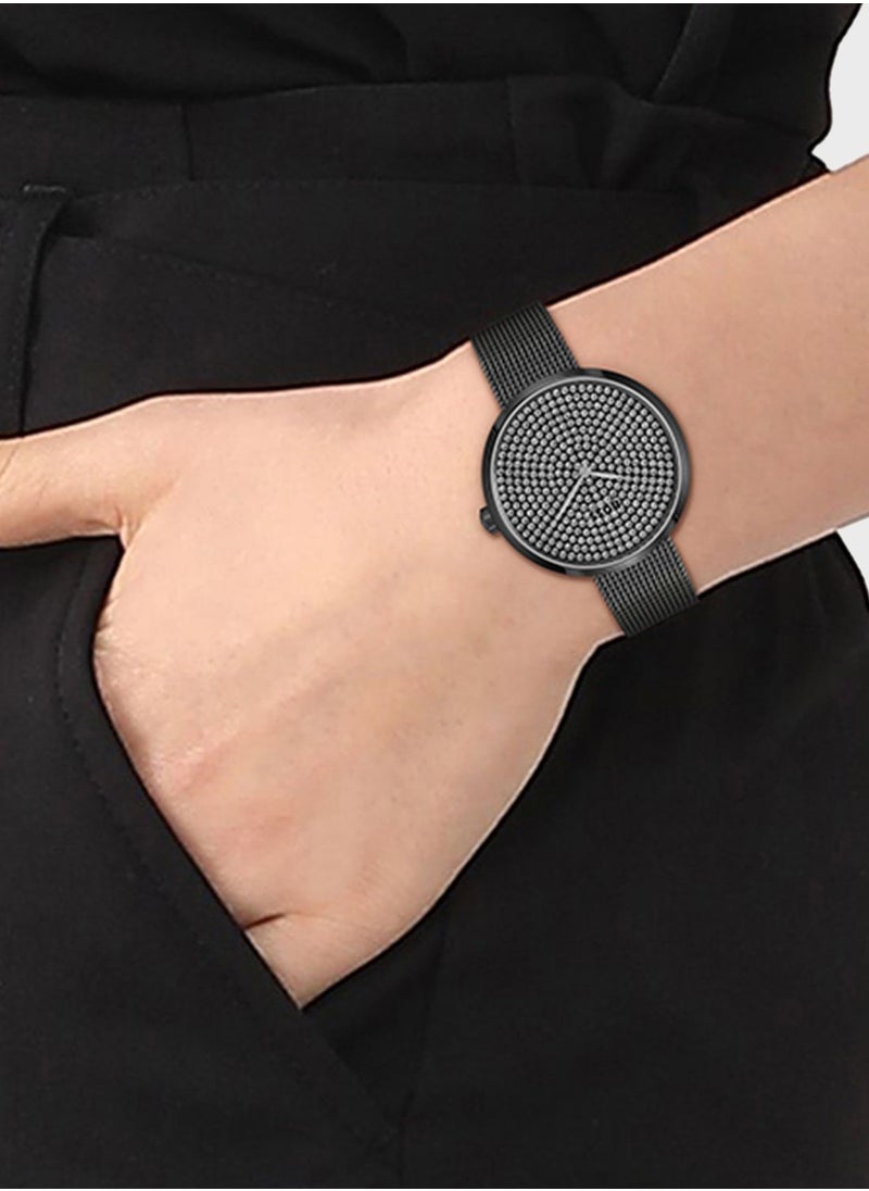 Ionic Plated Black Steel Analog Watch