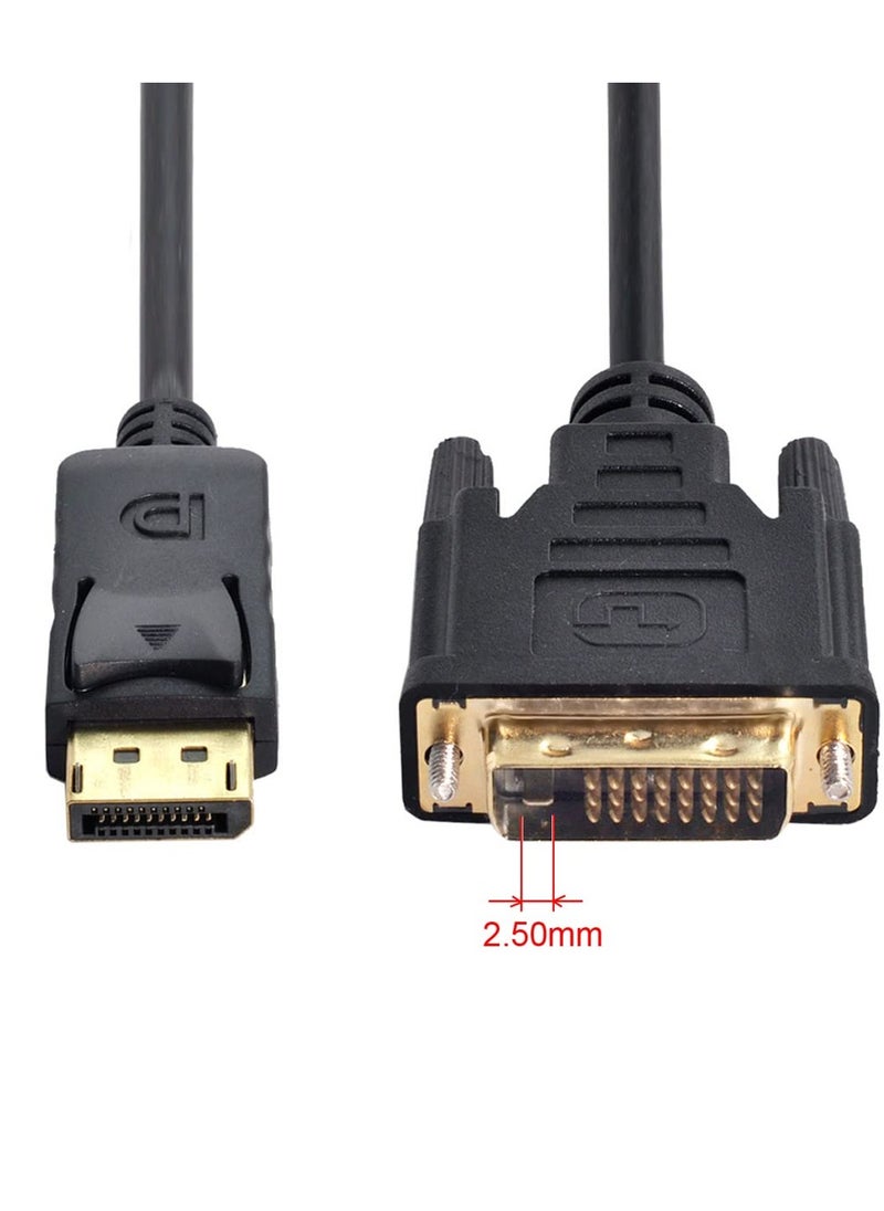 DisplayPort DP Male to DVI Male Single Link Video Cable 6ft 1.8m for DVI monitor