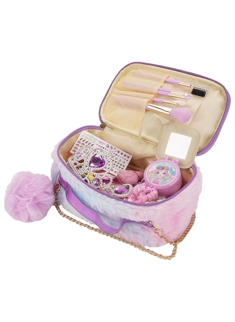 23 Pcs Makeup for Girls, Non-Toxic Simulation Makeup Kit, Toy Cosmetic Set, Gifts for Girls, Suitable for Children 3-12 Years Old