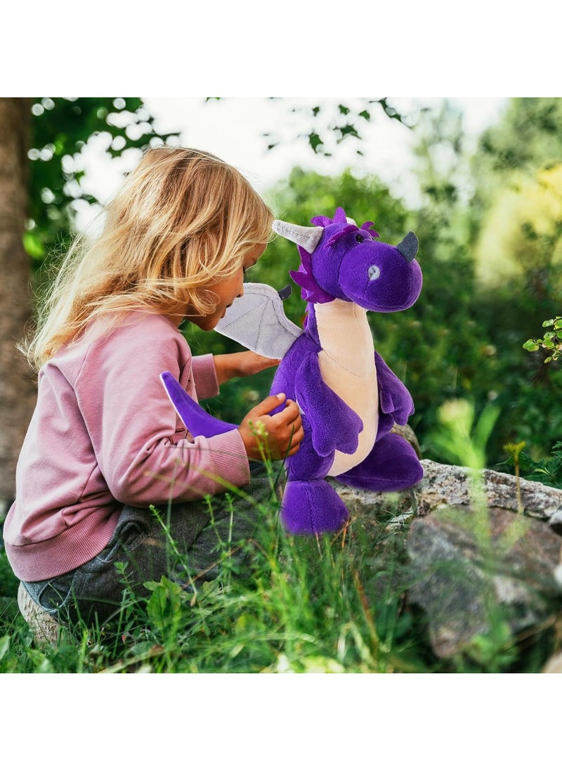 Cute Dinosaurs Stuffed Animal Plush Toy - Adorable Soft Dragon Toy Plushies and Gifts - Perfect Present for Kids, Babies, Toddlers (Purple,11.8 inch/30cm)