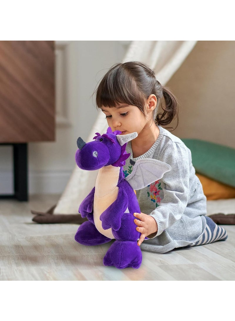 Cute Dinosaurs Stuffed Animal Plush Toy - Adorable Soft Dragon Toy Plushies and Gifts - Perfect Present for Kids, Babies, Toddlers (Purple,11.8 inch/30cm)