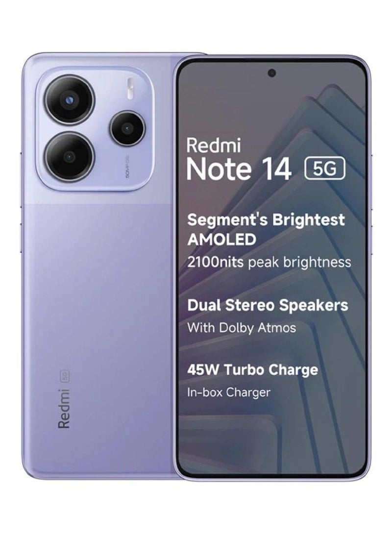 Redmi Note 14 5G 8GB Ram 256GB Phantom Purple- Indian Version