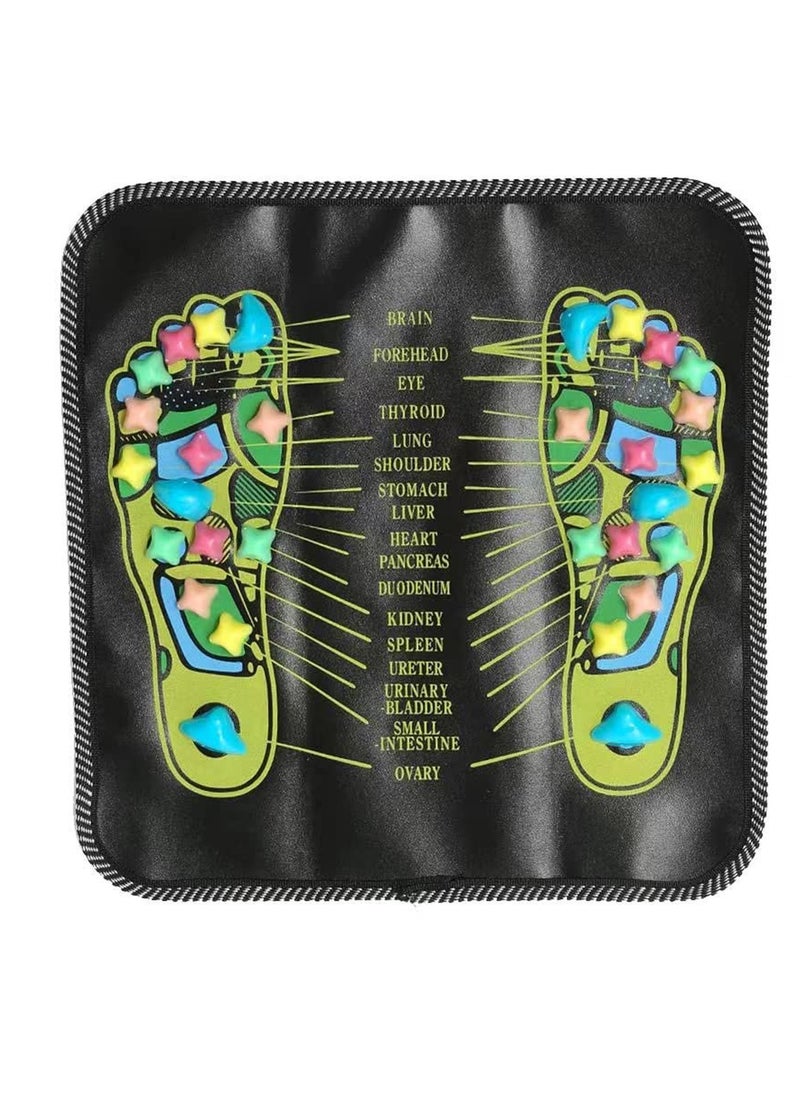 Foot Massager Mat, Foot Massager Reflexology Walk Massage Mats Acupressure Foot Pad, Portable Massage Pad for Home Office Acupoint Mat for Blood Circulation Body Pain Relieve Relief, 13.8 Inch