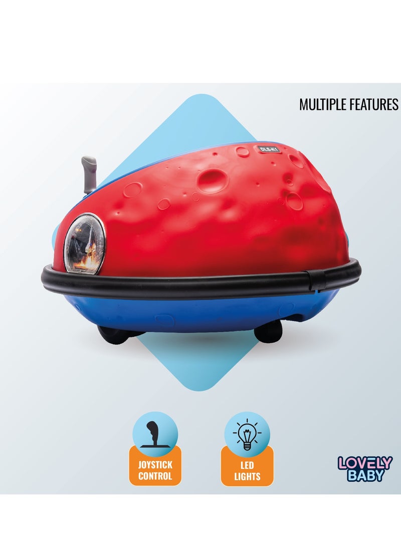 Lovely Baby Ride-On Bumper Car LB-3177, 6V Bumper Toy with Remote Control, Bluetooth, Lights & Music, 3-Speed, Fun Indoor Vehicle for Boys & Girls Age 1-5 Years - Red