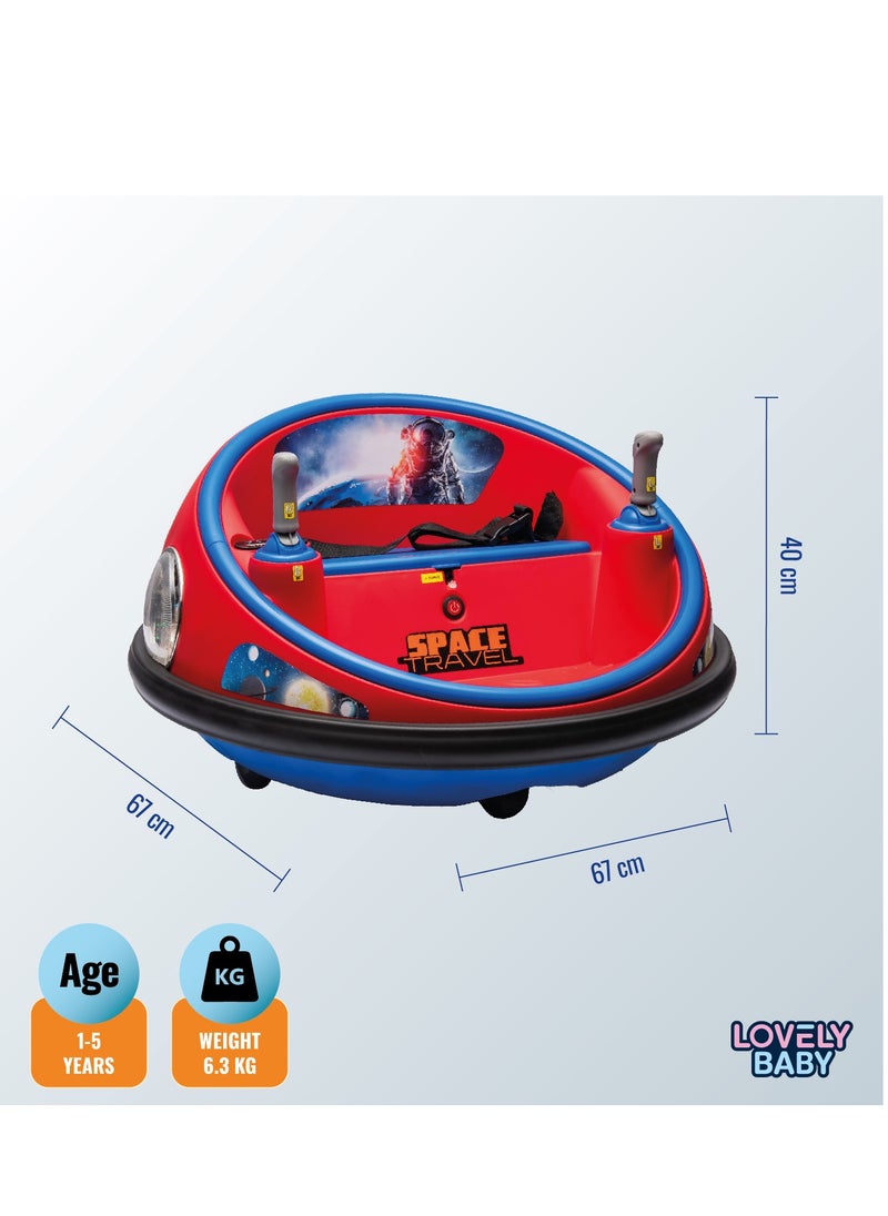 Lovely Baby Ride-On Bumper Car LB-3177, 6V Bumper Toy with Remote Control, Bluetooth, Lights & Music, 3-Speed, Fun Indoor Vehicle for Boys & Girls Age 1-5 Years - Purple