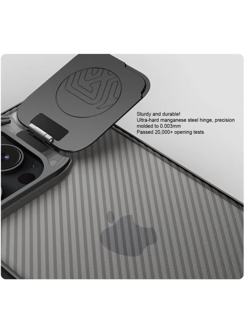 Nillkin CamShield Prop Camera Protective Cover Case for Apple iPhone 16 Pro Max (2024) - Fashionable Twill Design, Dual Material Construction, Anti-Drop Airbags, and Anti-Slip Grip