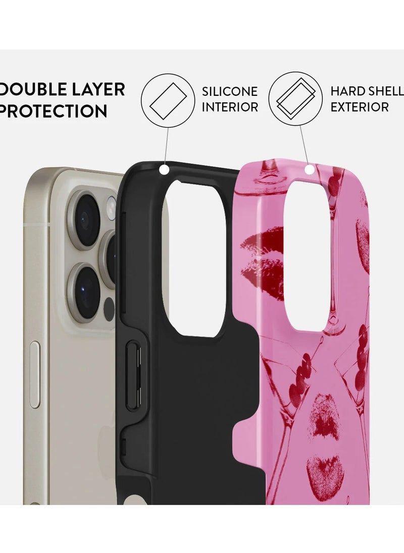 Luxury Styled Girly Fashion iPhone 16  Pro Max Case Compatible with Double Layer Silicone Protective Case Call Me